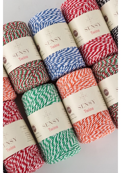 Sensy Premium 200 Metre 200 G Mavi Beyaz Paket Ip Hediye Paketleme Ipi Marteniçka Ipi Twine Baker