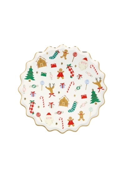 Meri Meri - Jolly Christmas Dinner Plates - Yeni Yıl Tabaklar L 8'li