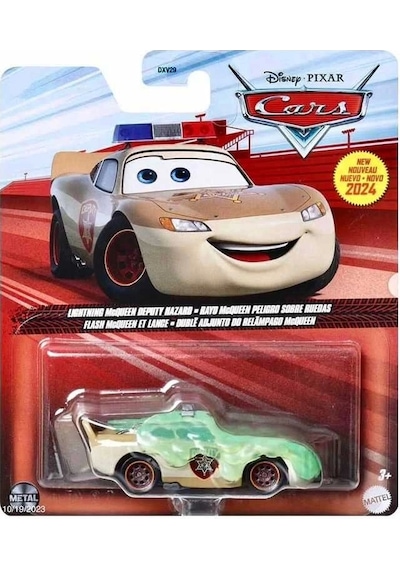 Disney Cars 1/64 Lightning Mcqueen Deputy Hazard Flash Mcqueen- Rayo Mcqueen Ayudante Peligroso