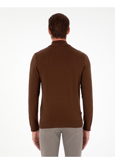Pierre Cardin Erkek Koyu Kahverengi Kazak /triko 50296548-vr084 Koyu Kahverengi