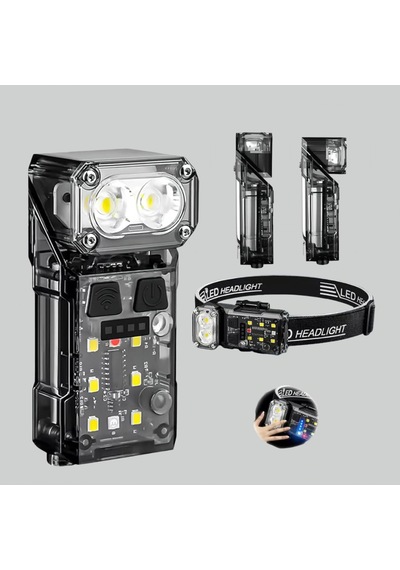 3 Fonksiyonlu Led Far El Feneri Ve Çalışma Lambası, 1200 Mah Şarjlı