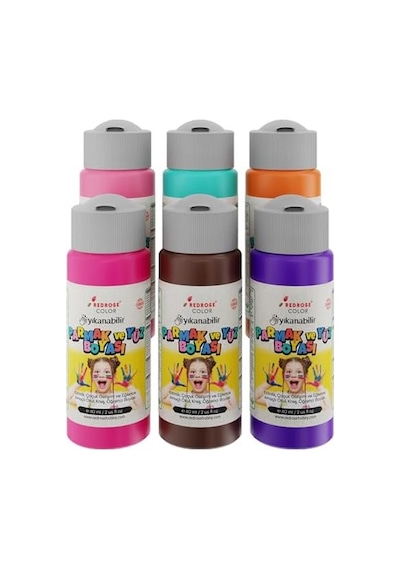Tamamlayıcı Renkler Parmak Boyası 6'lı Set 6x60 Ml