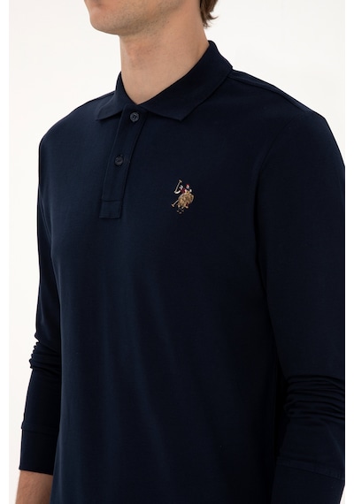 U.S. Polo Assn. Erkek Regular Fit Polo Yaka Lacivert Basic Sweatshirt 50313772-VR033 U.S. Polo Assn. Erkek Regular Fit Polo Yaka Lacivert Basic Sweatshirt 50313772-VR033