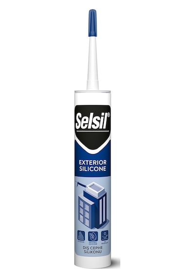 Selsil Nötr Dış Cephe Silikonu 300 Ml. (Şeffaf) Şeffaf