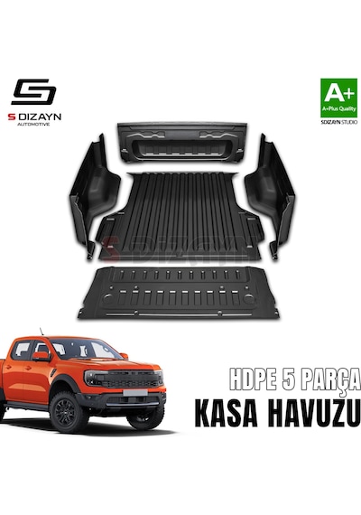 S-dizayn Ford Ranger 4 Hdpe Kasa Havuzu Kaplaması 5 Prç. 2023 Üzeri A+ Kalite