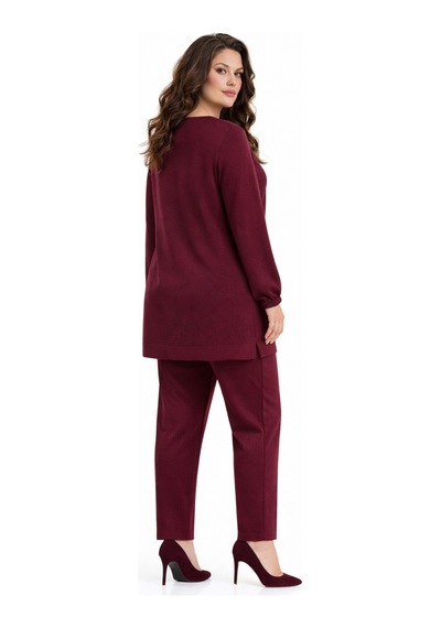 Baglan Kadın Simli Tunik Pantolon Takım Bgl-st05428 Bordo