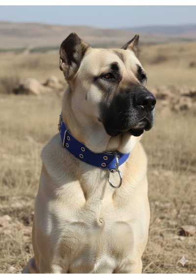 İri Ve Büyük Cinsler İçin Kanğal Köpek Tasması 80x5 Cm Mavi