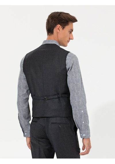 Cacharel Siyah Slim Fit Yelek