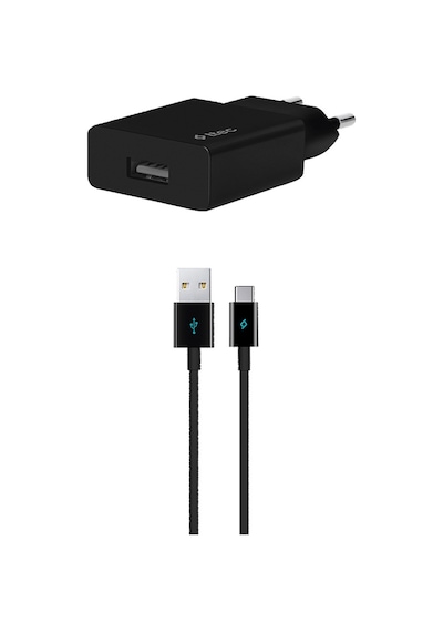 Ttec Smartcharger Seyahat Şarj Aleti 2.1A + Type-C Kablo Siyah -