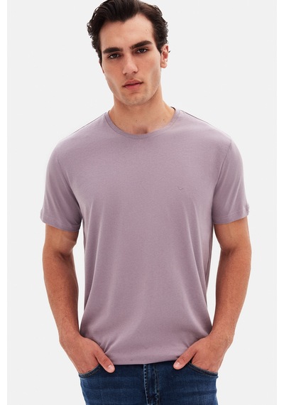 D's Damat Ds Damat Regular Fit Sorbe Düz Nakışlı %100 Pamuk T-shirt 4hc140632006m Sorbe