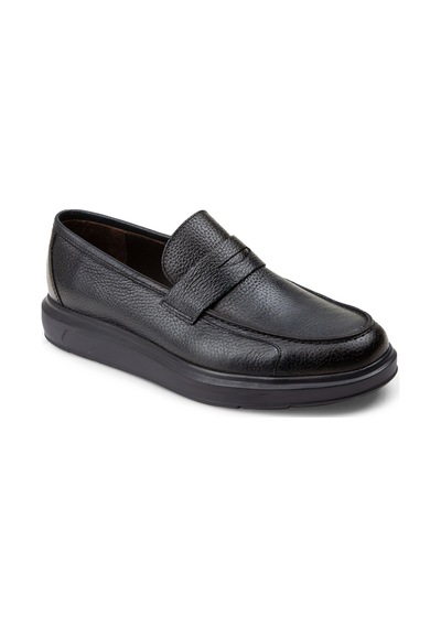 Deery Hakiki Deri Koyu Lacivert Comfort Erkek Loafer - 01564mlcvp17 Lacivert
