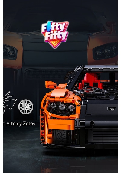Cada Uzaktan Kumandalı Mazda Rx-7 3305 Parça Premium Yarış Aracı Yapım Seti -ffc61502w-3305