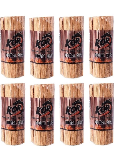 Kor Doğal Çam Çıra Mangal Şömine Soba Barbekü Tutuşturucu 8 Adet