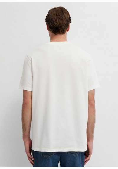 Mavi M0613669-70057 Mavi Baskılı T-shirt Erkek Tişort Beyaz