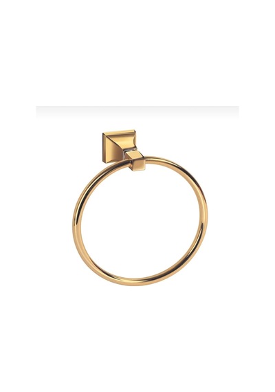 İsaoğlu Yapı Gold Havluluk Oval Tasarım Banyo Havluluk Pirinç Malzeme Gold
