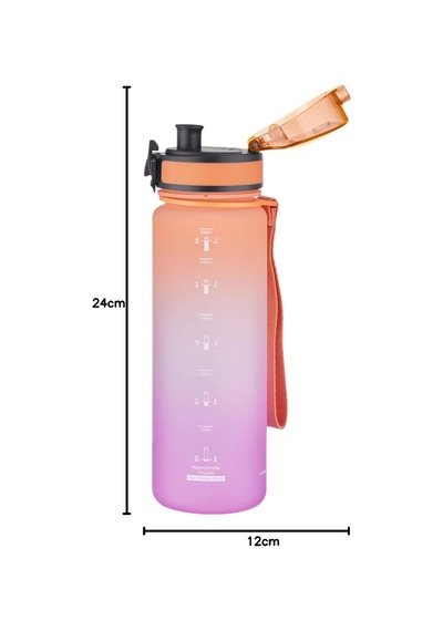 Fiftyfifty 500ml Çift Renk Softtouch Ff Collection Tritan Su Matarası Turuncu-mor Diğer