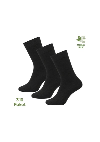 Modal İplik Erkek Soket Çorap - 6 Çift - Dikişsiz - Atlas - 18002 - Set 6 Çok Renkli