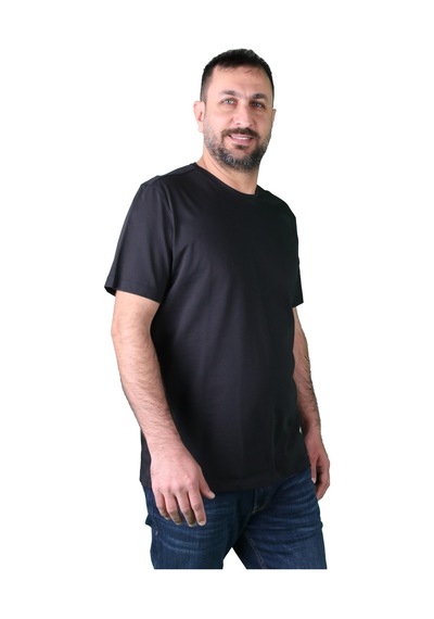Erkek Koton Bisiklet Yaka Kısa Kollu Tişört 001