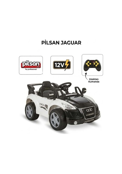 Pilsan Jaguar K.akülü Araba 12v Beyaz Siyah