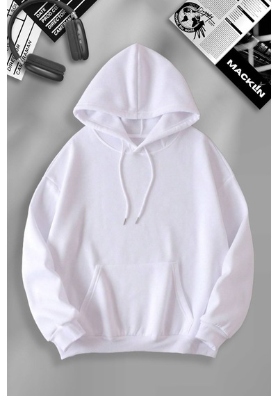 Macklin Sevgili Çift Kombin Şimşek Mcqueen Ve Sally Yarış Sırt Baskılı Kapüşonlu Sweatshirt 2li Takım Beyaz Mck1470 Beyaz