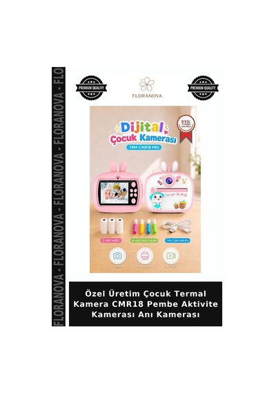 Özel Üretim Çocuk Termal Kamera Cmr18 Pembe Aktivite Kamerası Anı Kamerası