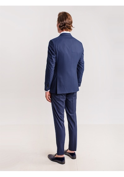Dufy Lacivert Erkek Modern Fit Mono Yaka Smokin Takım - 61307 Lacivert
