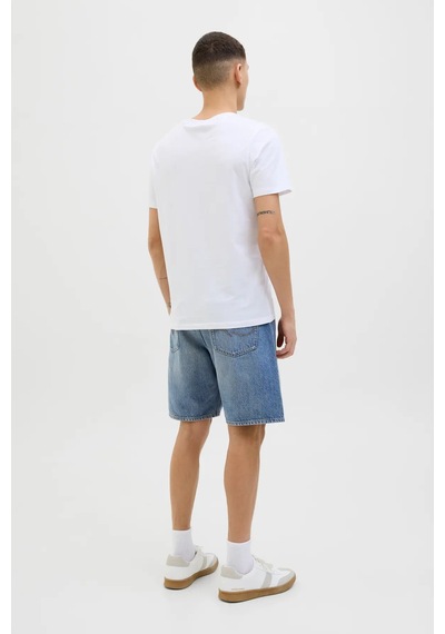 Jack & Jones Erkek Jjıtony Rahat Kesim Jean Şort 12269533 Mavi Mavi