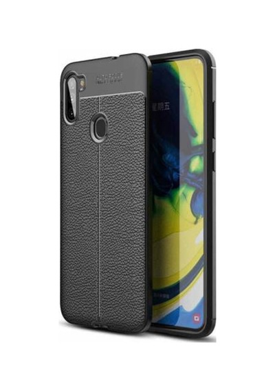 Galaxy M11 Kılıf Zore Niss Deri Desenli Silikon Kılıf