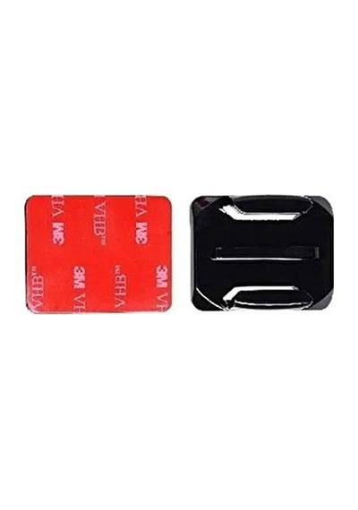Gplus Bs01k 2 Parça Oval Zemin Kavisli Yüzey Aksiyon Kamera Uyumlu 3m Yapışkan Motor Kask Bağlantı Aparatı Siyah