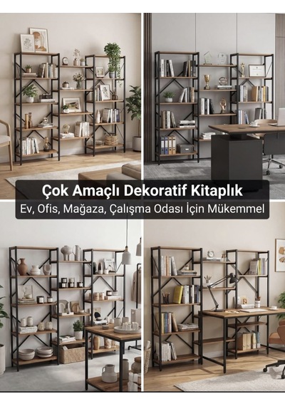 Ceritoğlu-şık-dekoratif Kitaplık-mağaza-ev-ofis-salon-14 Raflı-profil Gövde-ahşap Açık Ceviz Ceritoğlu-şık-dekoratif Kitaplık-mağaza-ev-ofis-salon-14 Raflı-profil Gövde-ahşap Açık Ceviz