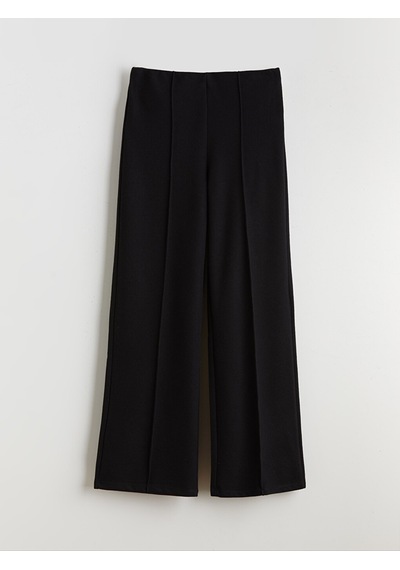 Lcw Modest Siyah Beli Lastikli Geniş Paça Kadın Pantolon