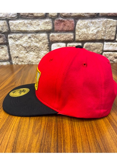 Hamze Mlb Nakış Hip Hop Snapback Rapper Basket Beyzbol Cap Şapka Kırmızı - Siyah