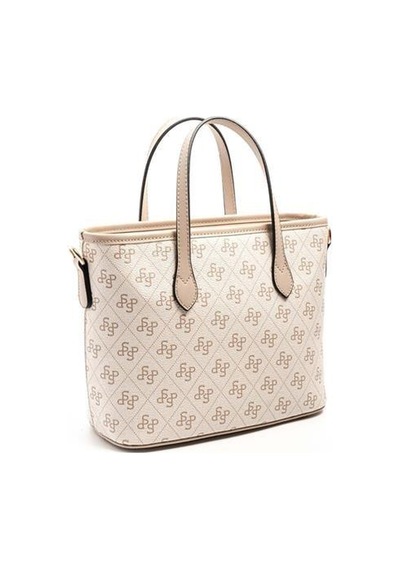 Silver Polo Sp1185 Kadın El Çantası Monogram Bej-kum
