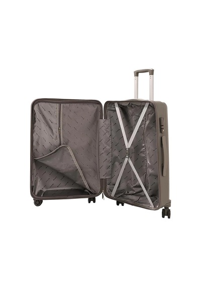 Mçs 3lü Set Kırılmaz Silikon Seyahat Valizi Bavulu V374 Gri Gri