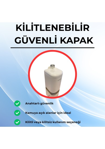 Mulpex 480 Ml Beyaz Duvara Monte Sıvı Sabun Dispenseri Premium Kalite Abs Gövde, Anahtarlı, Şık Ve Güvenli Beyaz