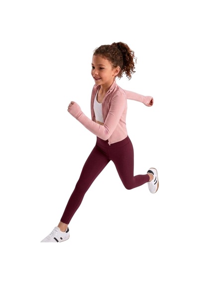 Erdem Kıds Kız Çocuk / Kadın Cepli Yüksek Bel, Günlük, Koşu, Yürüyüş, Yoga, Spor, Atletik, Egzersiz, Fitness Tayt Bordo Bordo