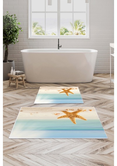 Alanur Trend Kaymaz Taban Dijital Banyo Takımı Kt441 Mavi