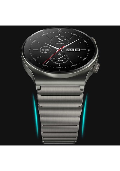 Galaxy Watch 46mm Uyumlu Krd-35 22mm Metal Fzd Kordon-gri