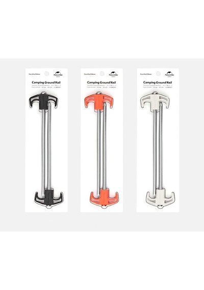 Naturehike Çadır Kazığı 25 cm ( Galvanizli Demir ) (2 Pcs) Siyah