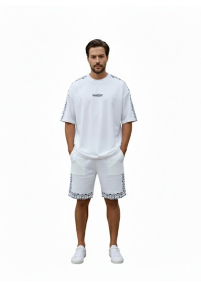 Hoodraze Tşört Oversize Beyaz