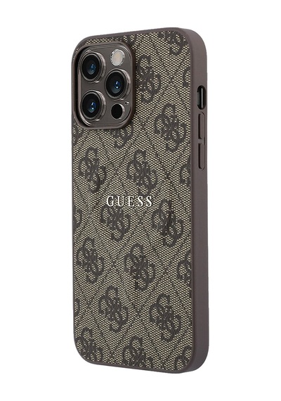 İphone 15 Pro Max Uyumlu Kılıf Guess Lisanslı M-safe Kabartmalı 4g Desenli Yazı Logolu Kapak Kahvere Kahverengi İphone 15 Pro Max Uyumlu Kılıf Guess Lisanslı M-safe Kabartmalı 4g Desenli Yazı Logolu Kapak Kahvere Kahverengi