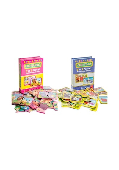 Dıy Toy Hayvanlar Ve Taşıtlar Tamamlama 2 Ve 3 Parçalı Zeka Kartları