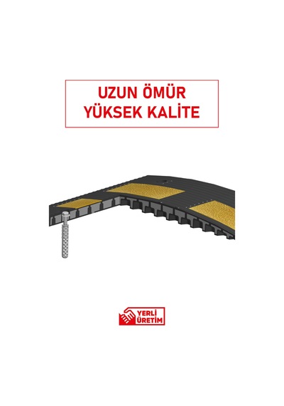12110 Yk Kauçuk Şaseli Yol Kasisi + Kapak Reflektörlü Kapaklı Hız Kesici