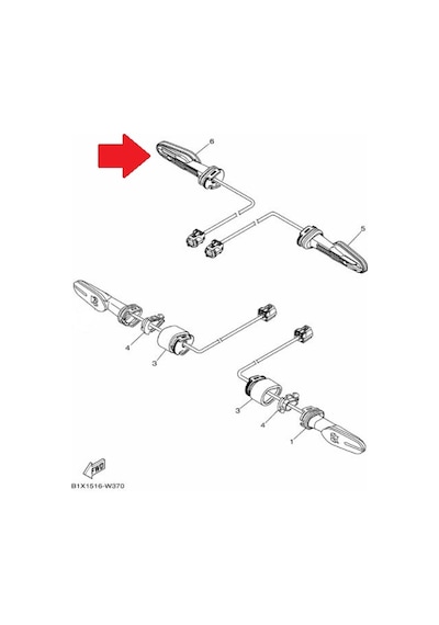 Yamaha Yzf-r25 2021 Sağ Arka Led Sinyal B1x-h330b-00
