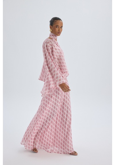 Mai Collection Marlowe Pembe Ekose İkili Takım
