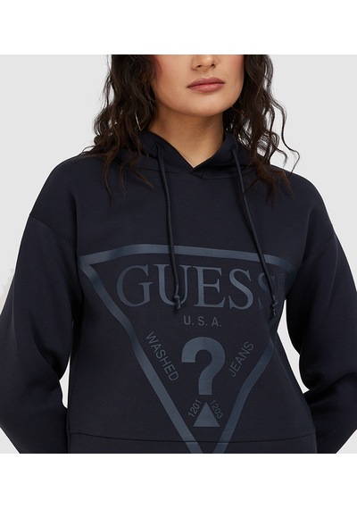 Guess New Alisa Kadın Aktif Scuba Kadın Sweatshirt V2yq08k7uw2 Lacivert