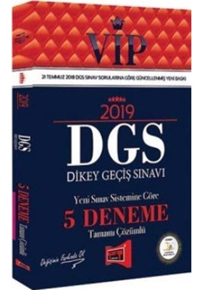2019 DGS VİP Yeni Sınav Sistemine Göre Tamamı Çözümlü 5 Deneme...