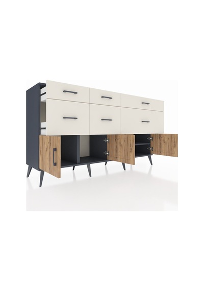 Hyperion Konsol Tek Raflı 6 Çekmeceli 4 Kapaklı 176x44x99 Antrasi Antrasit-çam/aytaşı Hyperion Konsol Tek Raflı 6 Çekmeceli 4 Kapaklı 176x44x99 Antrasi Antrasit-çam/aytaşı