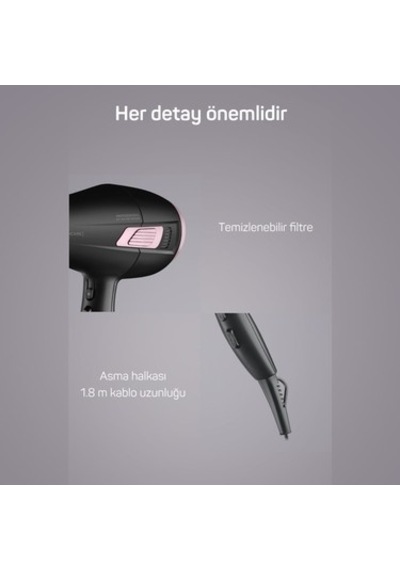 2200w Profesyonel Saç Kurutma Makinesi, Hızlı Ve Etkili Kurutma