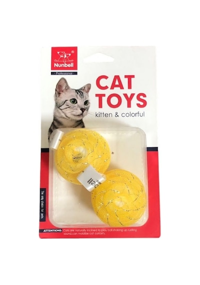 Nunbell Kedi Oyuncagı Simli Top 2 Li